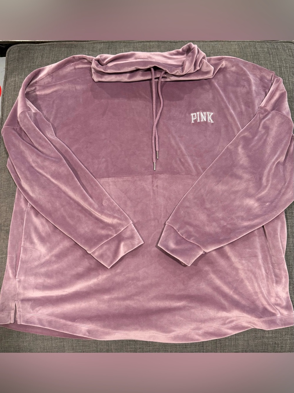 PINK Victoria's Secret Plush Velour Pullover in Dusty Mauve